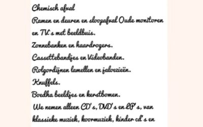 U kunt ook goederen afgeven aan ons magazijn Oostperkweg 4